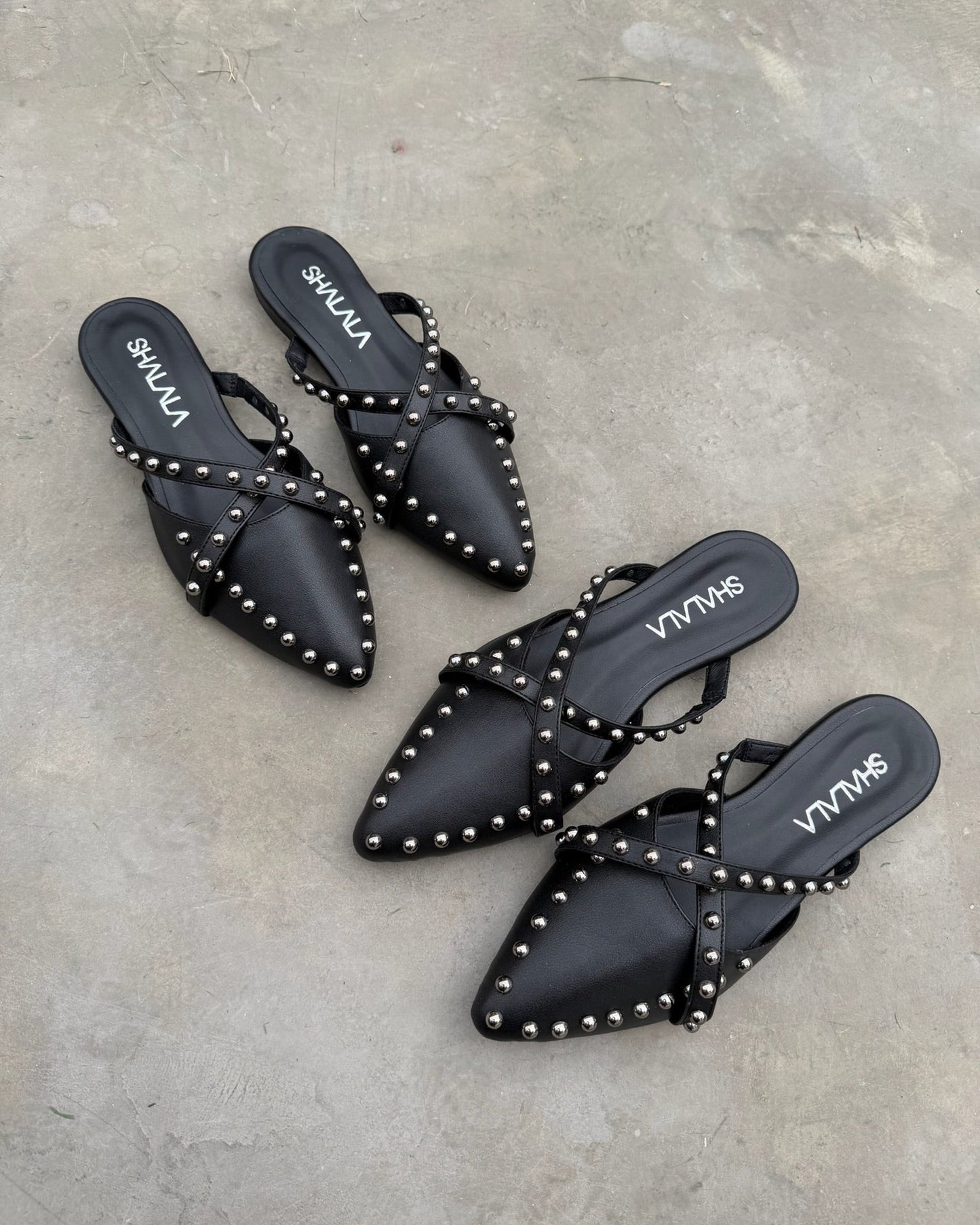 MULES STILETTO TACHES